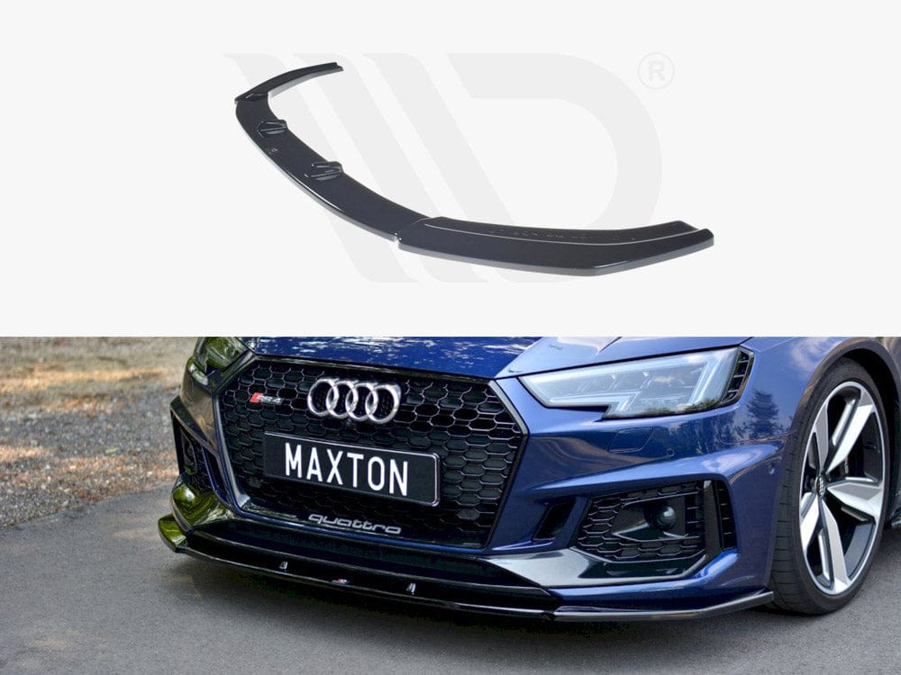 Maxton Design Textured Front Splitter V.1 Audi RS4 B9 2017-2019 Maxton Design SR