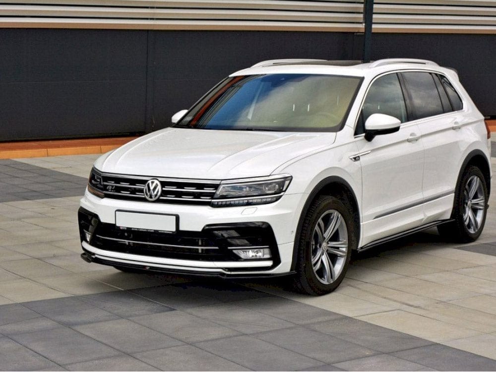 Maxton Design Textured Front Splitter V.1 VW Tiguan MK 2 R-line 2015-2019 Maxton Design SR