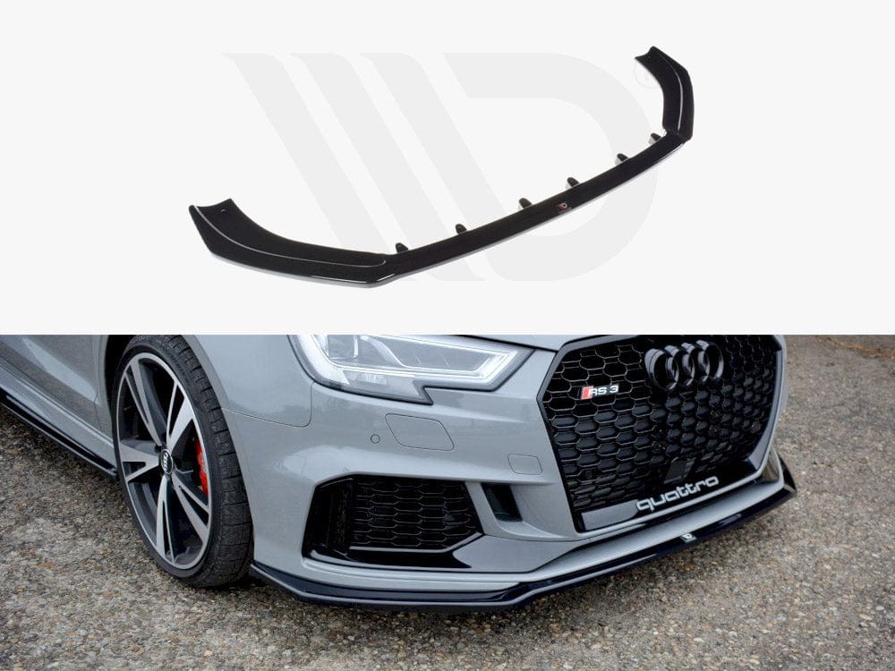 Maxton Design Textured Front Splitter V.2 Audi RS3 8V Facelift Sedan 2017-2020 Maxton Design SR
