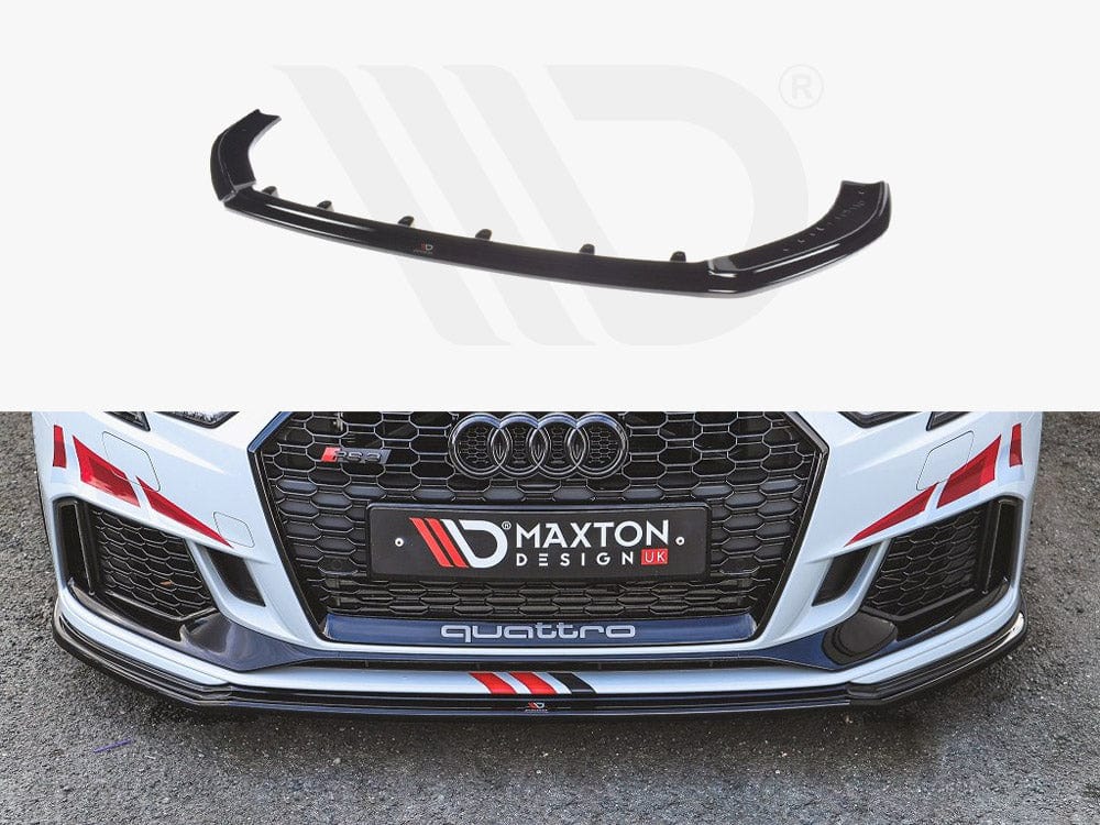 Maxton Design Textured Front Splitter V.2 Audi RS3 8V Facelift Sportback 2017-2020 Maxton Design SR