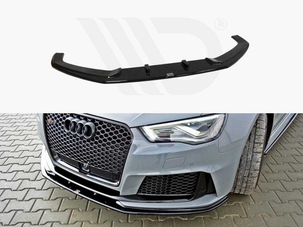 Maxton Design Textured Front Splitter V.2 Audi RS3 8VA Sportback Pre-facelift 2015-2016 Maxton Design SR