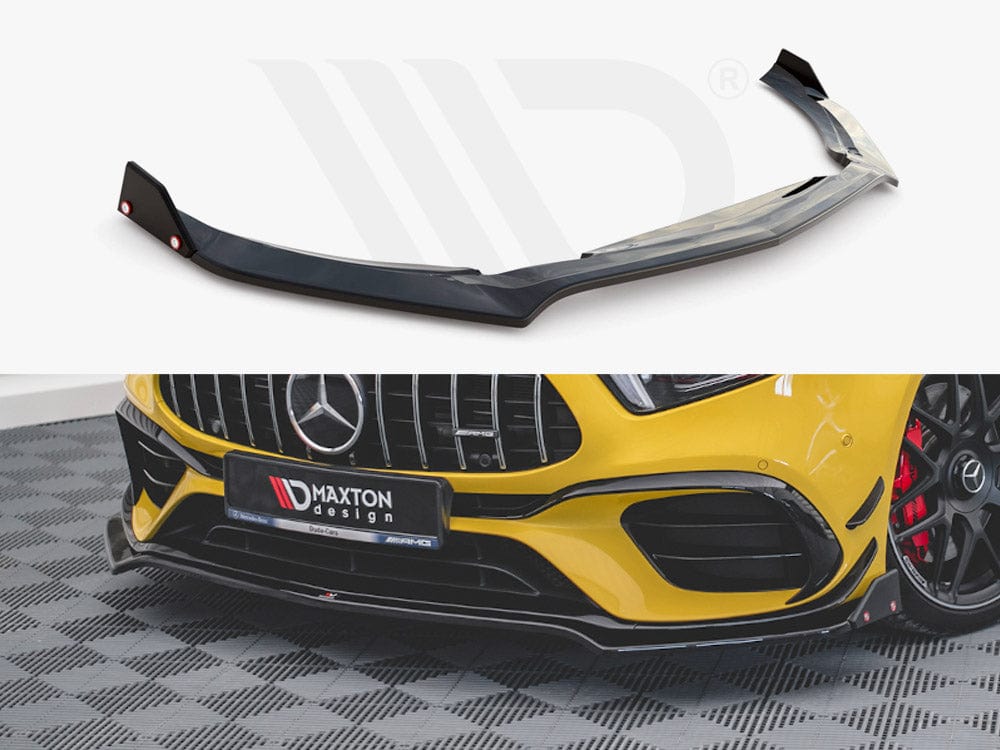 Maxton Design Textured Front Splitter V.3 + Flaps Mercedes AMG A 45 S Aero Pack W177 Maxton Design SR