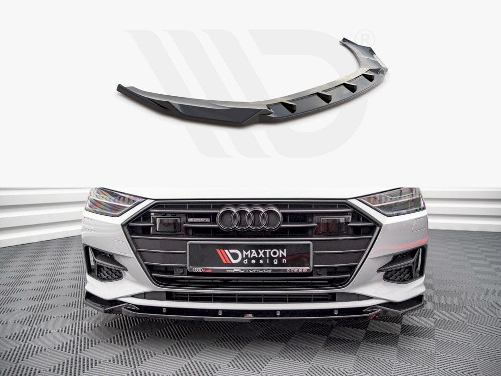 Maxton Design Textured Front Splitter V2 Audi A7 C8 2018- Maxton Design SR