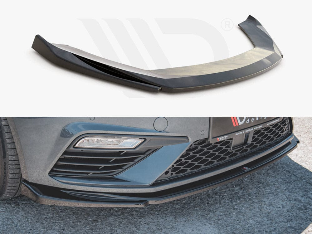 Maxton Design Textured Front Splitter V5 Seat Leon Cupra/ FR MK3 Facelift 2017-2019 Maxton Design SR