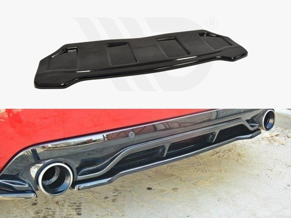 Maxton Design Textured / No Central Rear Splitter Peugeot 308 II GTI (Without Vertical Bars) Maxton Design SR
