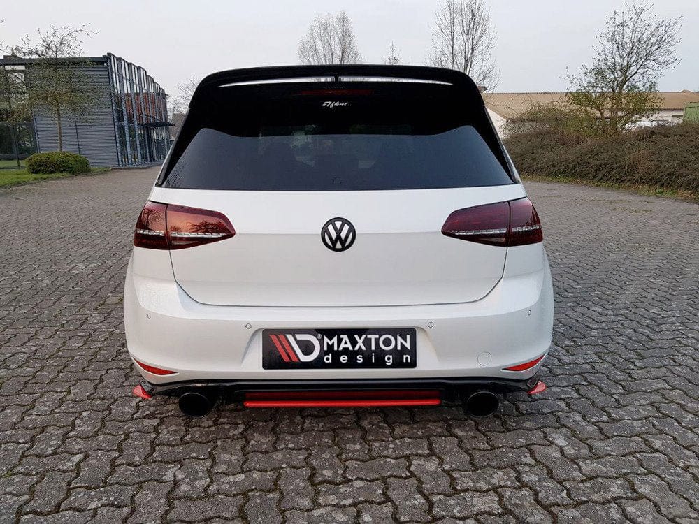 Maxton Design Textured / No Central Rear Splitter VW Golf MK7 GTI Clubsport 2016-2017 Maxton Design SR