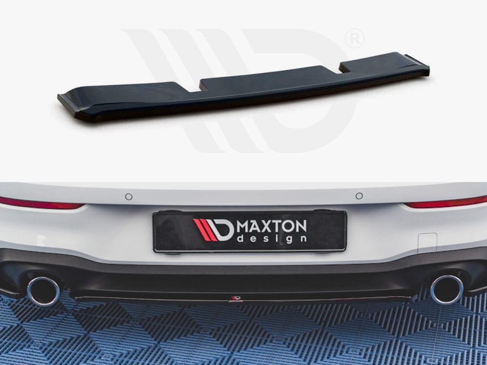 Maxton Design Textured / No Central Rear Splitter VW Golf MK8 GTI 2020- Maxton Design SR