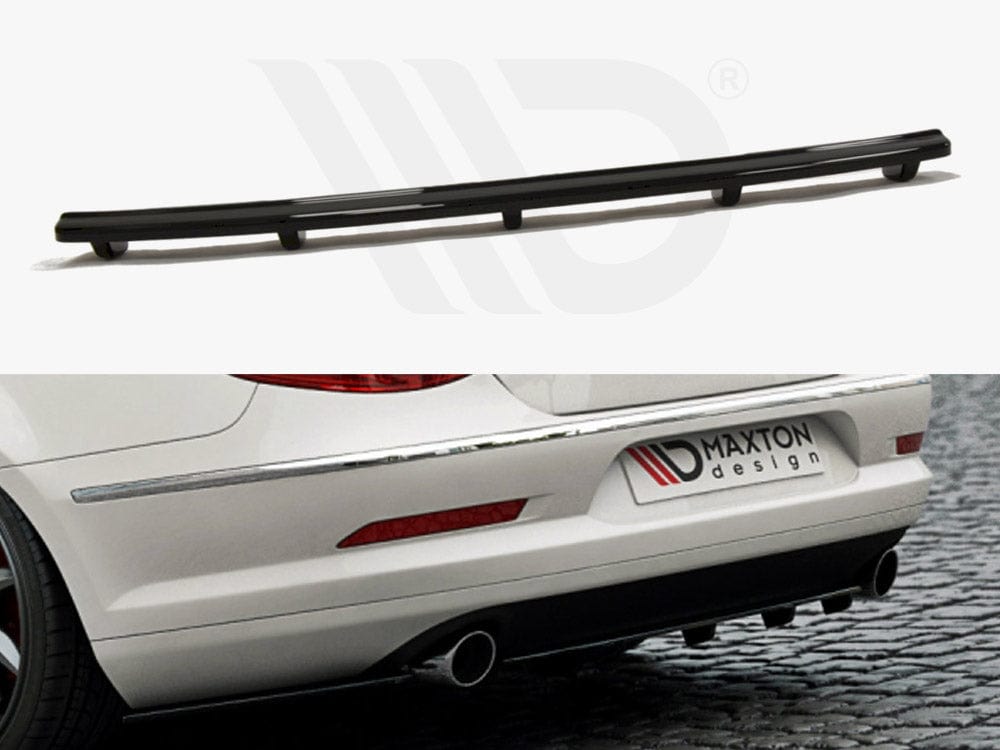 Maxton Design Textured / No Central Rear Splitter VW Passat CC R36 Rline (Preface) (With Vertical Bars) Maxton Design SR