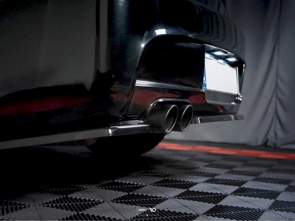 Maxton Design Textured / No Central Rear Splitter (Without Vertical Bars) Bmw 1 E81/ E87 M-sport Facelift 2007-2011 Maxton Design SR