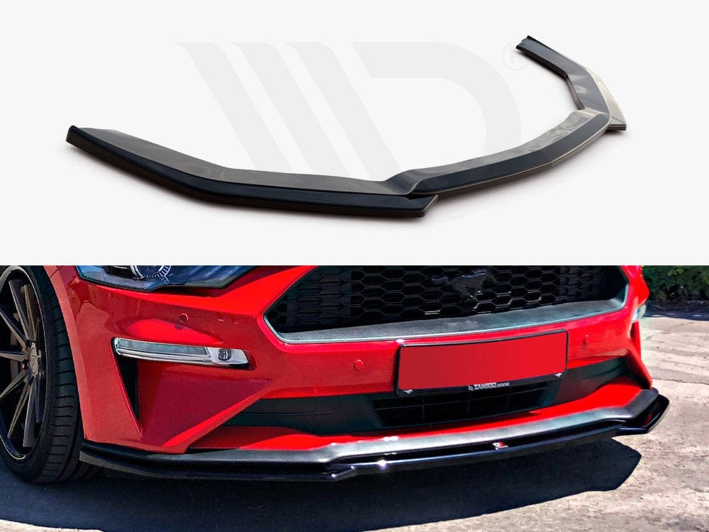Maxton Design Textured / No Front Splitter Ford Mustang MK6 Facelift 2018- Maxton Design SR