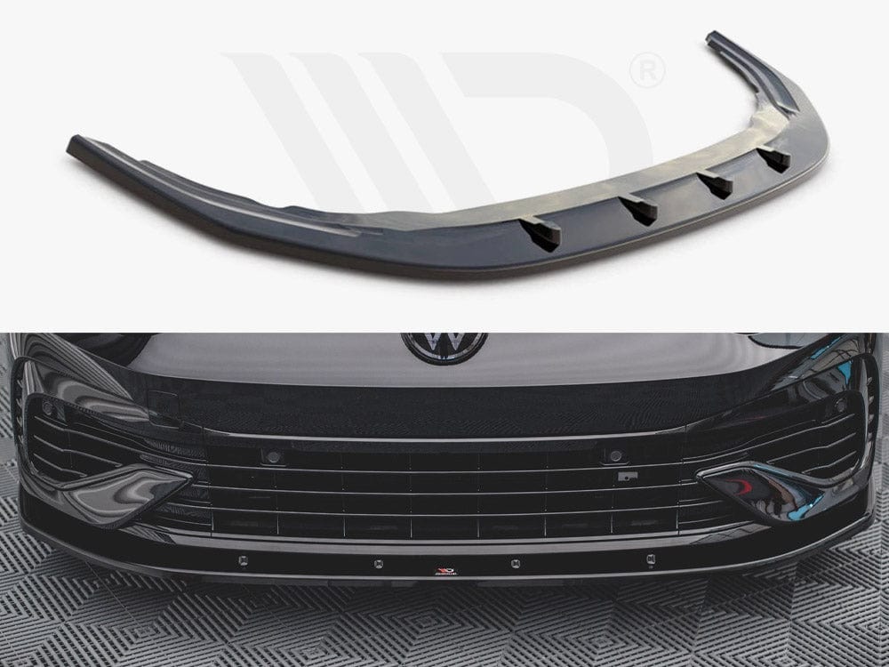 Maxton Design Textured / No Front Splitter V.1 VW Golf R MK8 2020- Maxton Design SR