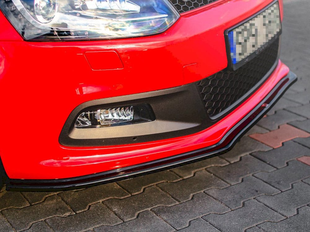 Maxton Design Textured / No Front Splitter V.2 Volkswagen Polo MK5 GTI 6R Pre-facelift 2009-2014 Maxton Design SR