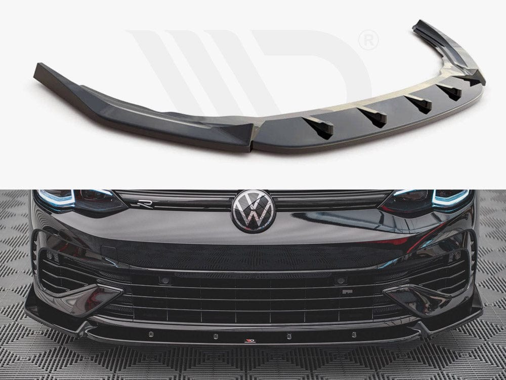 Maxton Design Textured / No Front Splitter V.2 VW Golf R MK8 2020- Maxton Design SR