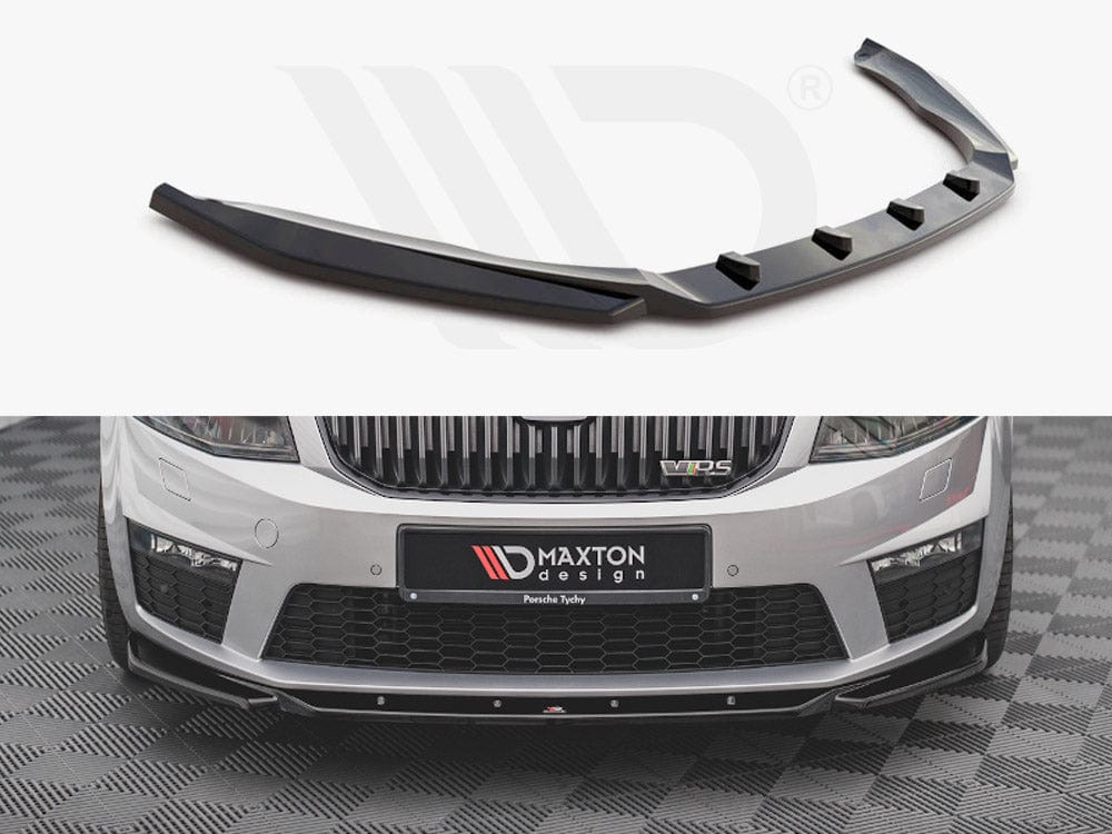 Maxton Design Textured / No Front Splitter V.4 Skoda Octavia RS MK3 2013-2016 Maxton Design SR