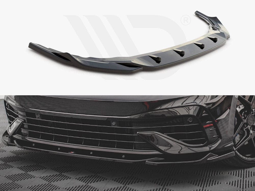 Maxton Design Textured / No Front Splitter V.4 VW Golf R MK8 2020- Maxton Design SR