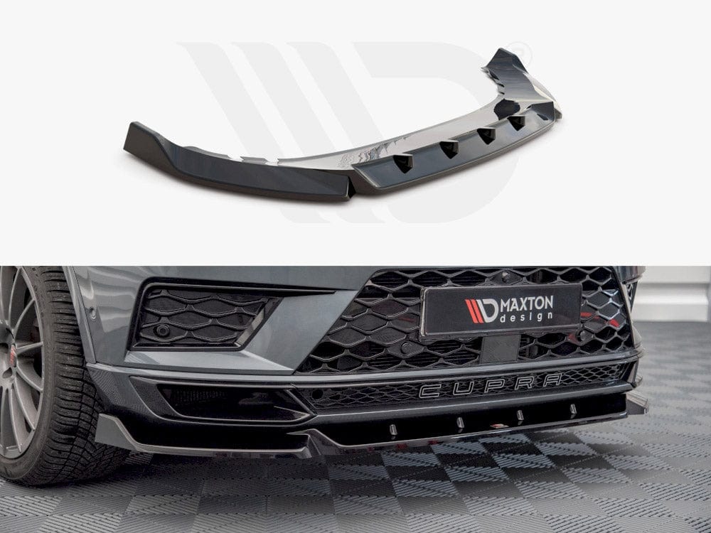 Maxton Design Textured / No Front Splitter V1 Cupra Ateca 2018-2019 Maxton Design SR