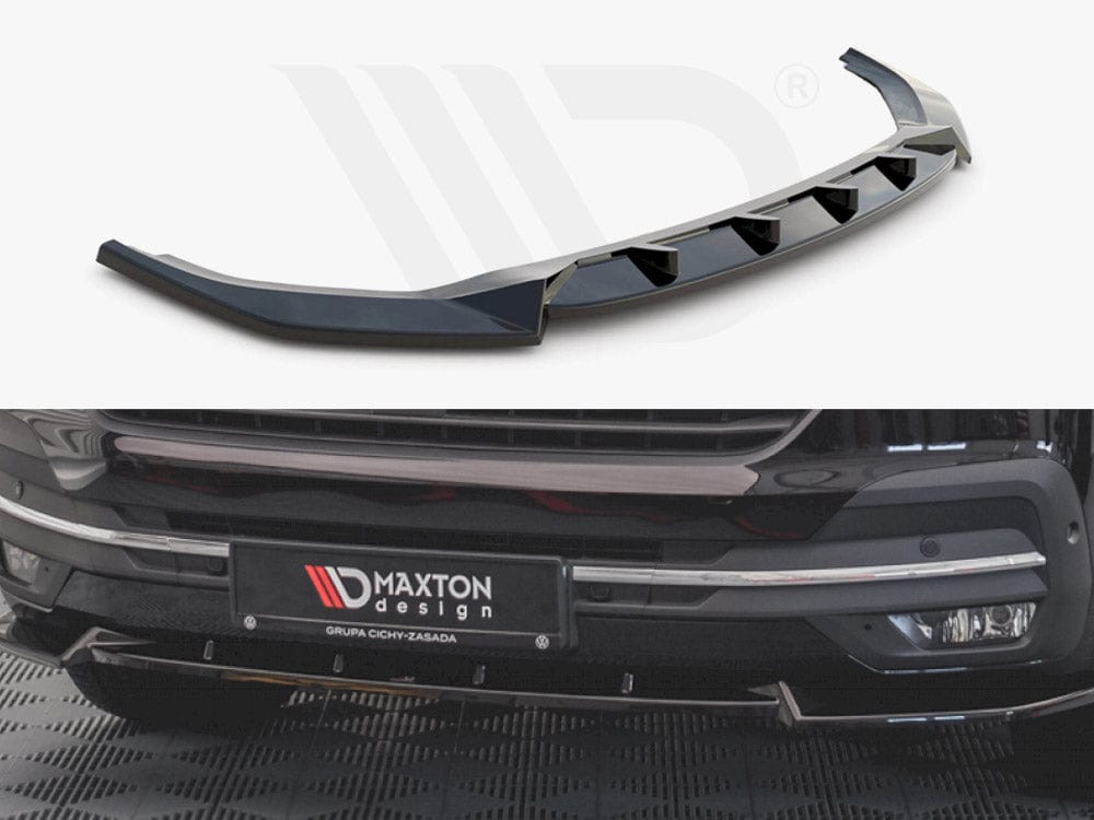Maxton Design Textured / No Front Splitter V1 VW T6 Facelift 2019- Maxton Design SR