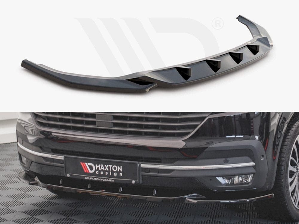 Maxton Design Textured / No Front Splitter V2 VW T6 Facelift 2019- Maxton Design SR
