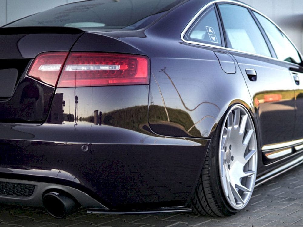 Maxton Design Textured / No Rear Side Splitters Audi A6 C6 S-line Facelift Sedan 2008-2011 Maxton Design SR