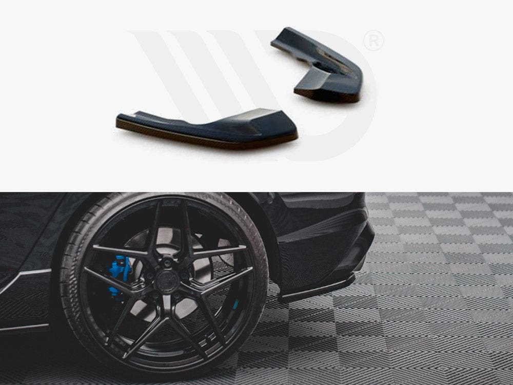 Maxton Design Textured / No Rear Side Splitters V.1 VW Golf R MK8 2020- Maxton Design SR