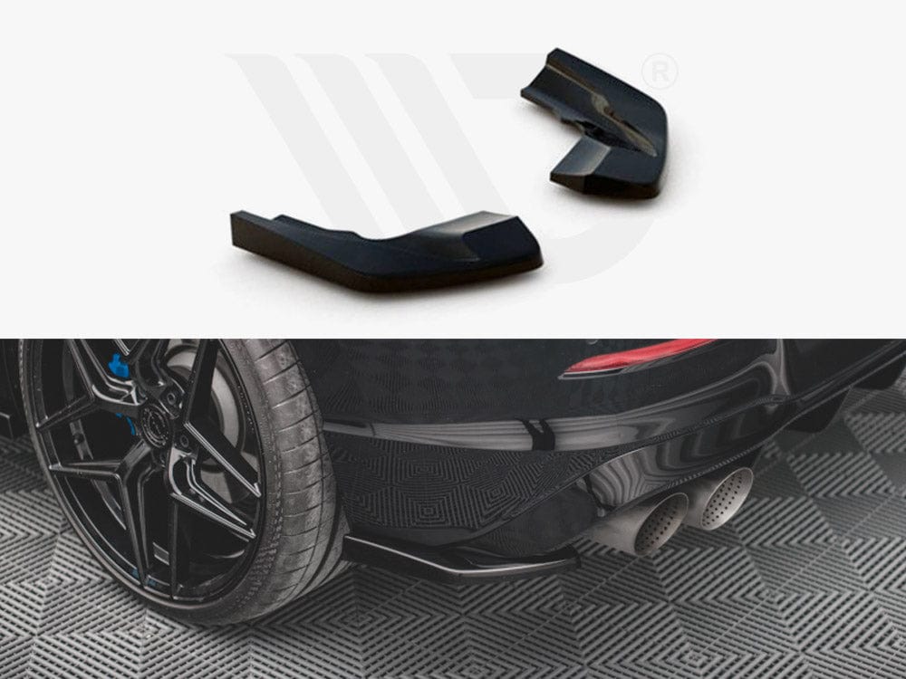 Maxton Design Textured / No Rear Side Splitters V.2 VW Golf R MK8 2020- Maxton Design SR