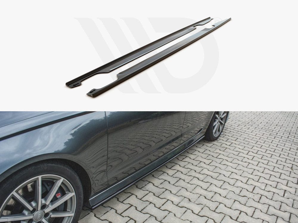 Maxton Design Textured / No Side Skirt Diffusers Audi S6/ A6 S-Line C7 Facelift Maxton Design SR