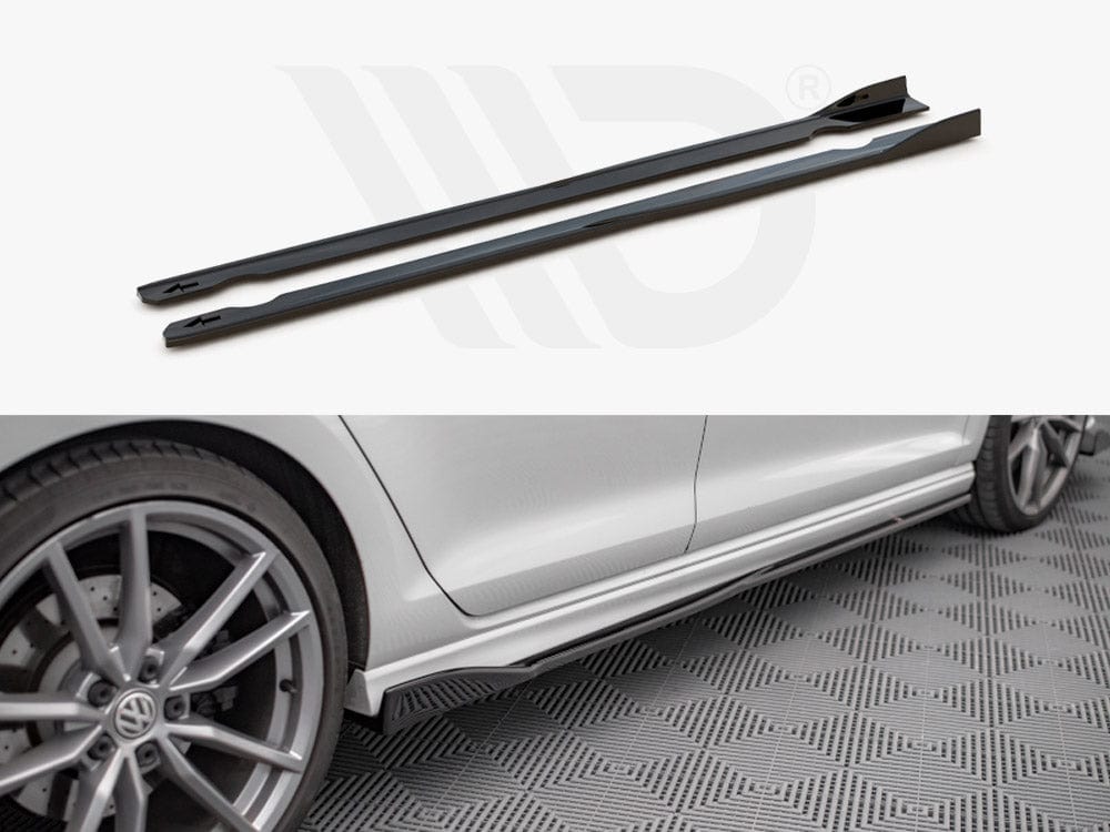 Maxton Design Textured / No Side Skirts Diffusers V.2 VW Golf R MK7 2013-2016 Maxton Design SR