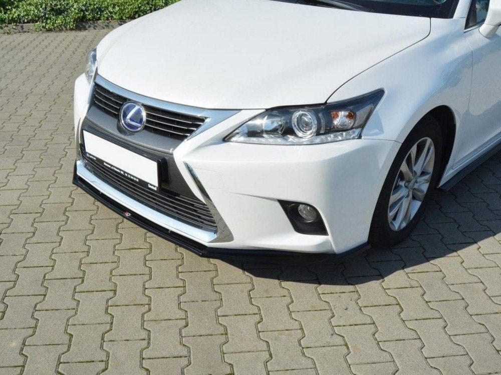 Maxton Design Textured / Orange Front Splitter V.1 Lexus CT MK1 Facelift 2013-2017 Maxton Design SR