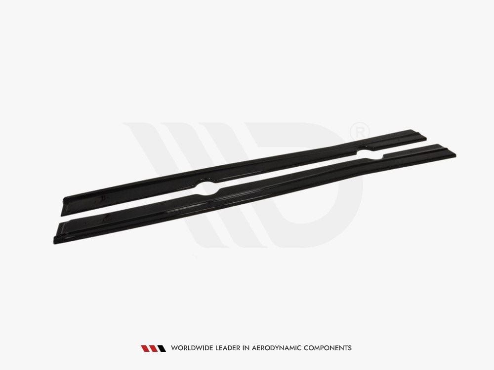 Maxton Design Textured / Orange Side Skirts Diffusers Ford Fiesta ST / ST-Line Mk7 / Mk7 FL Maxton Design SR