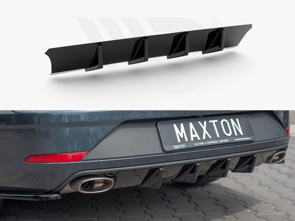 Maxton Design Textured Rear Diffuser Seat Leon MK3 Cupra ST 2017- Maxton Design SR
