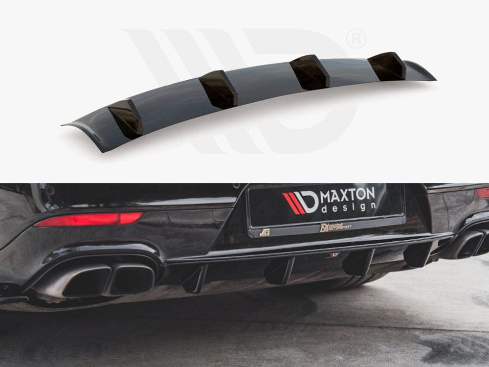 Maxton Design Textured Rear Valance Porsche Panamera Turbo 970 Facelift 2013-2016 Maxton Design SR