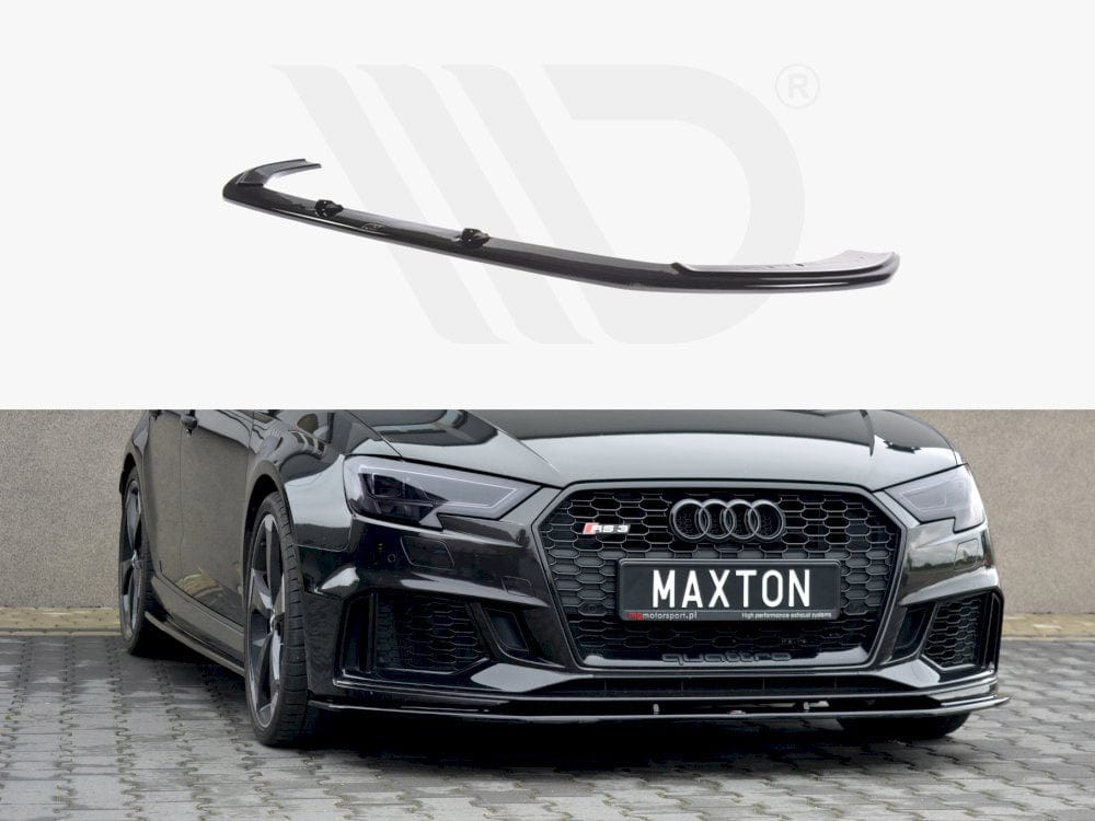 Maxton Design Textured / Red Front Splitter V.1 Audi RS3 8V Facelift Sportback 2017 - 20 Maxton Design SR
