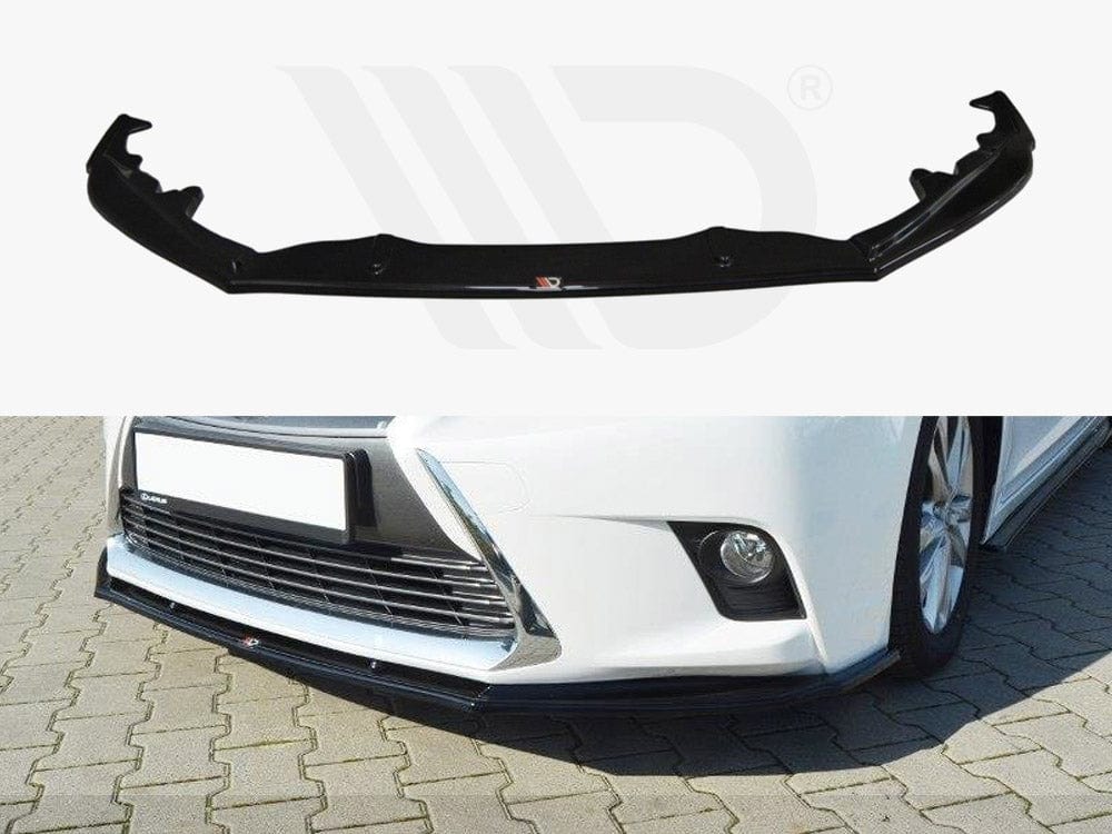 Maxton Design Textured / Red Front Splitter V.1 Lexus CT MK1 Facelift 2013-2017 Maxton Design SR