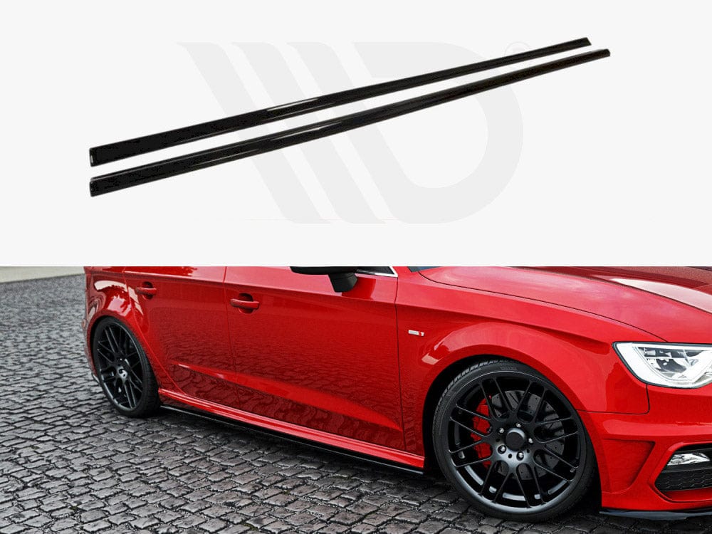 Maxton Design Textured Side Skirts Diffusers Audi S3 / A3 S-line 8V / 8V FL Sportback Maxton Design SR