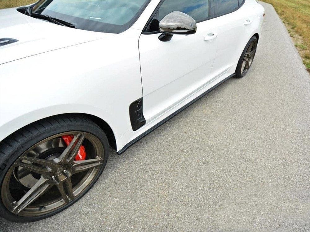 Maxton Design Textured Side Skirts Diffusers KIA Stinger GT 2017-2019 Maxton Design SR