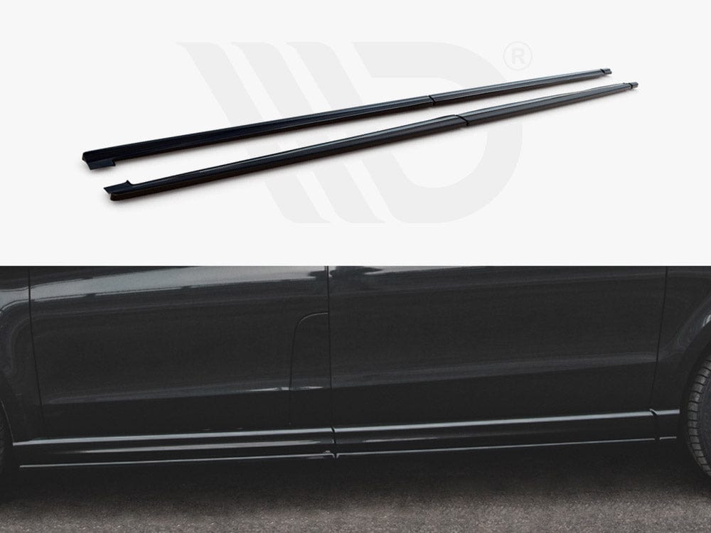 Maxton Design Textured Side Skirts Diffusers Mercedes V-Class Long AMG Line W447 Facelift Maxton Design SR