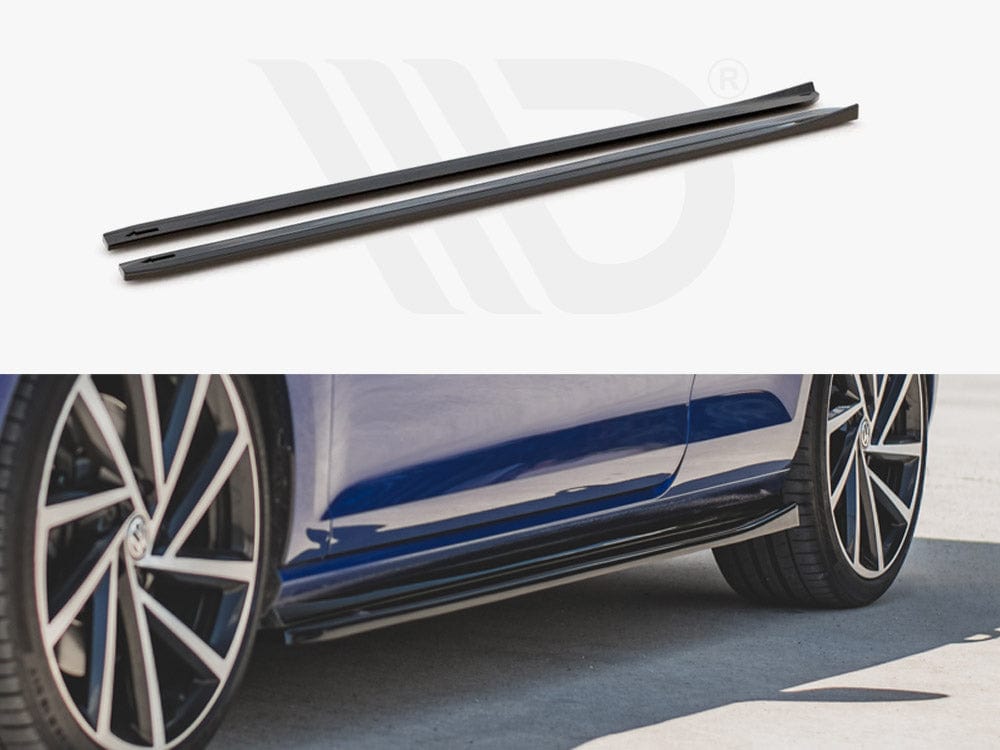 Maxton Design Textured Side Skirts Diffusers V.4 VW Golf 7 R / R-Line Facelift Maxton Design SR