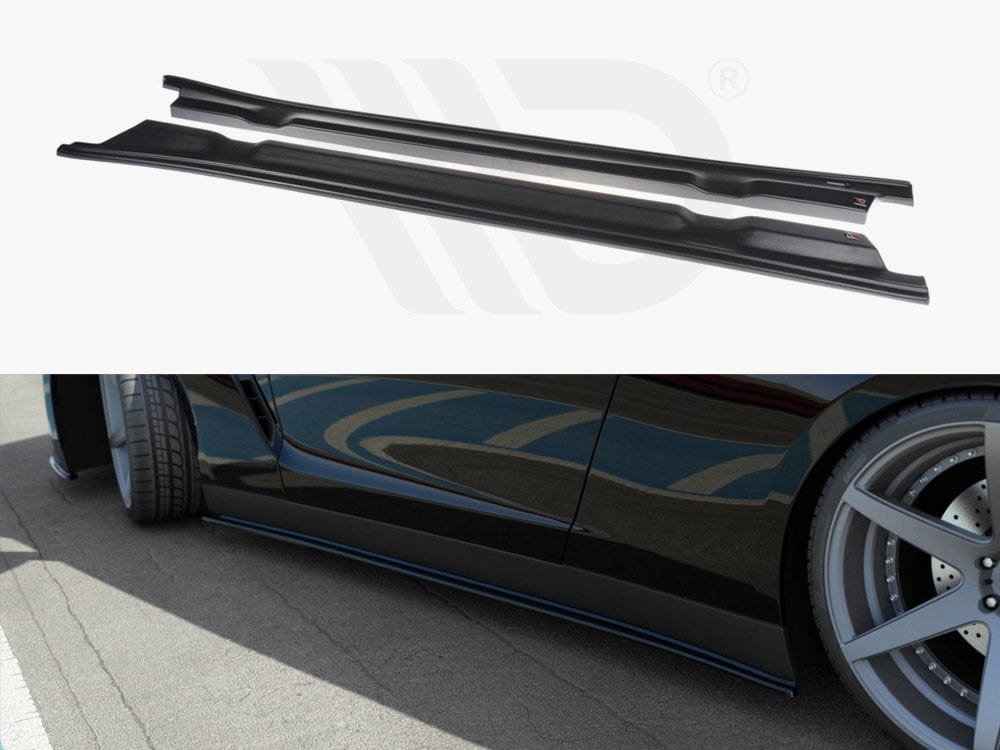 Maxton Design Textured Side Skirts Splitters Nissan GT-R Pre-facelift Coupe (R35-SERIES) 2007-2010 Maxton Design SR