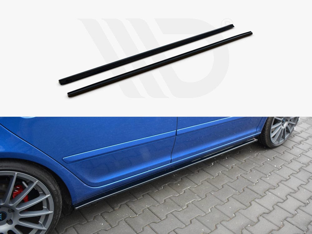 Maxton Design Textured Side Skirts Splitters Skoda Octavia MK2 VRS Facelift 2008-2013 Maxton Design SR