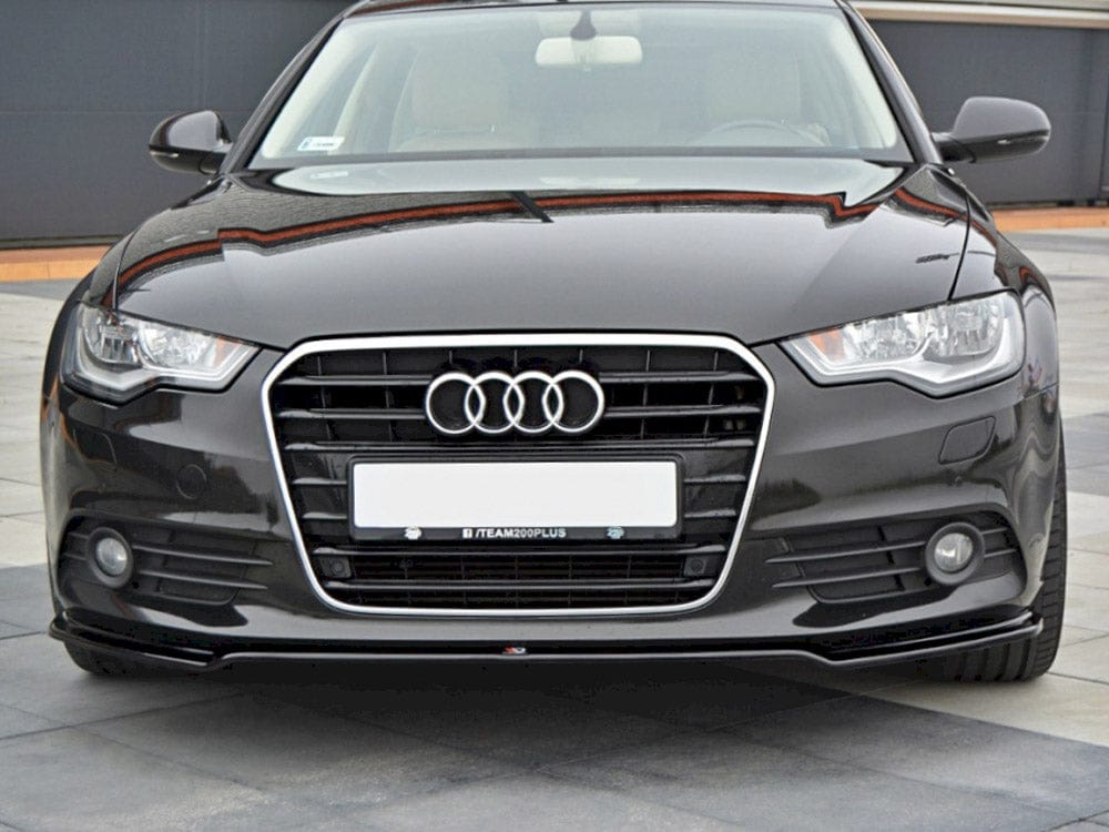 Maxton Design Textured / Yellow Front Splitter Audi A6 C7 2011-2014 Maxton Design SR