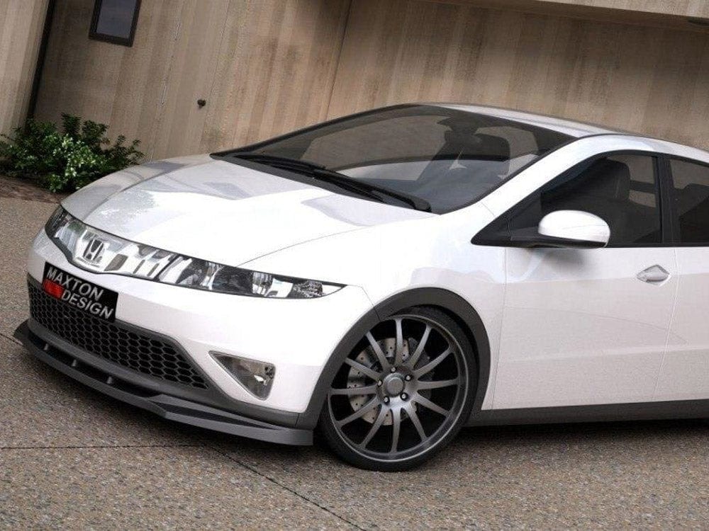 Maxton Design Textured / Yellow Front Splitter Civic MK8 (Preface) 2006-2009 Maxton Design SR