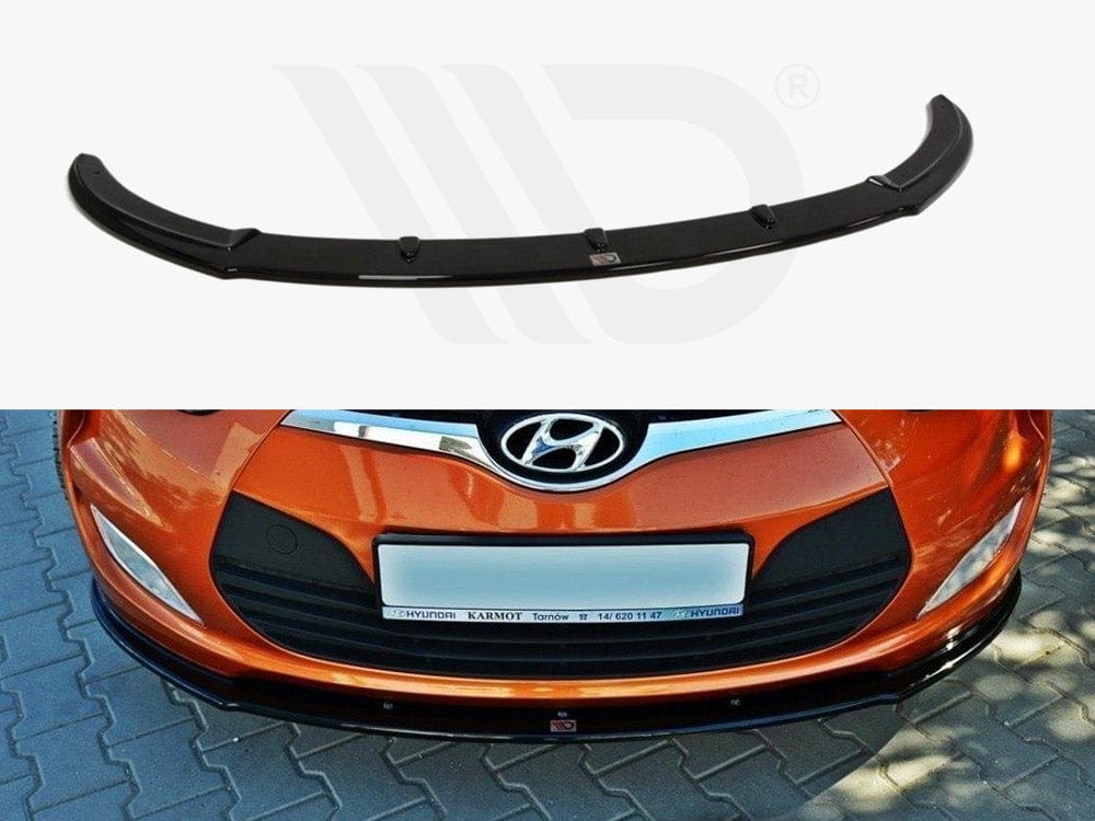 Maxton Design Textured / Yellow Front Splitter Hyundai Veloster Maxton Design SR