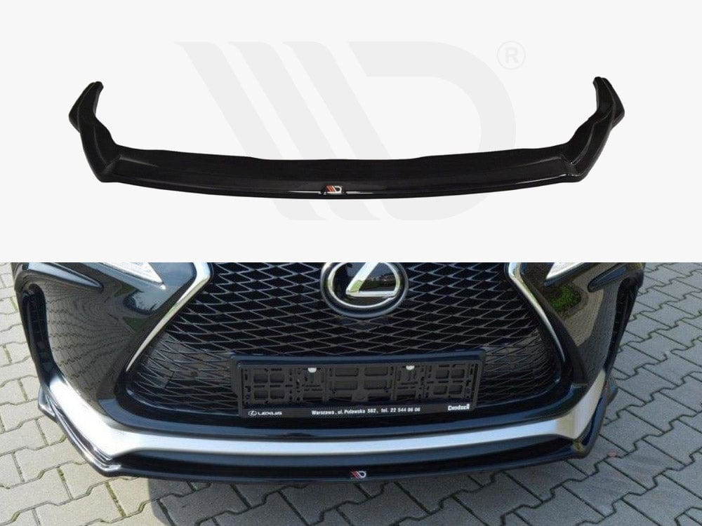 Maxton Design Textured / Yellow Front Splitter Lexus NX MK1 F-sport 2014- 2017 Maxton Design SR