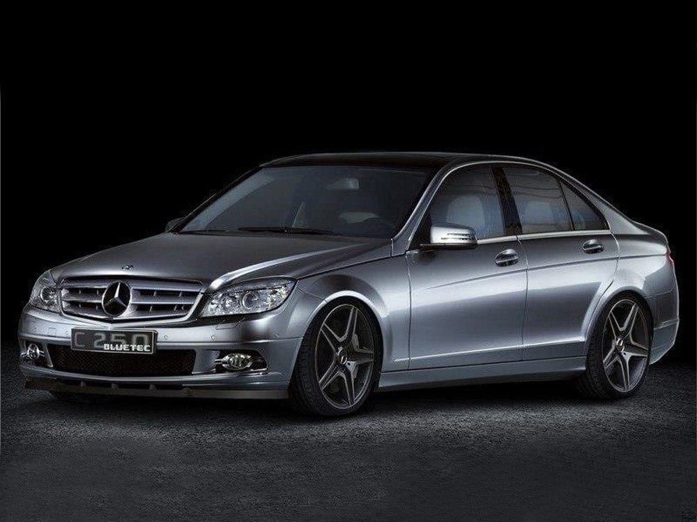 Maxton Design Textured / Yellow Front Splitter Mercedes C-class W204 Preface Maxton Design SR