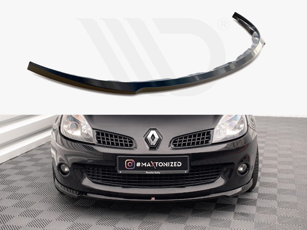 Maxton Design Textured / Yellow Front Splitter Renault CLIO MK3 RS 2006-2009 Maxton Design SR