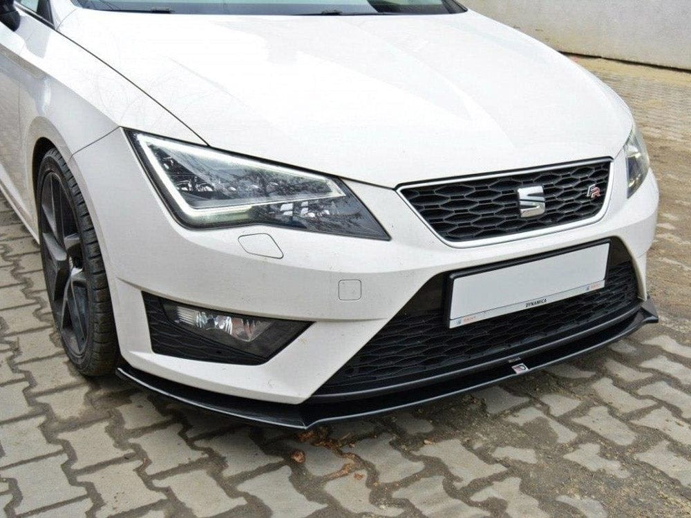 Maxton Design Textured / Yellow Front Splitter Seat Leon III Cupra / FR Maxton Design SR