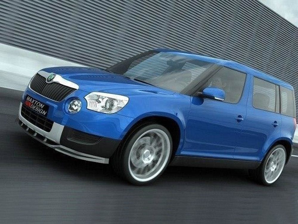 Maxton Design Textured / Yellow Front Splitter Skoda Yeti 2009-2013 Maxton Design SR
