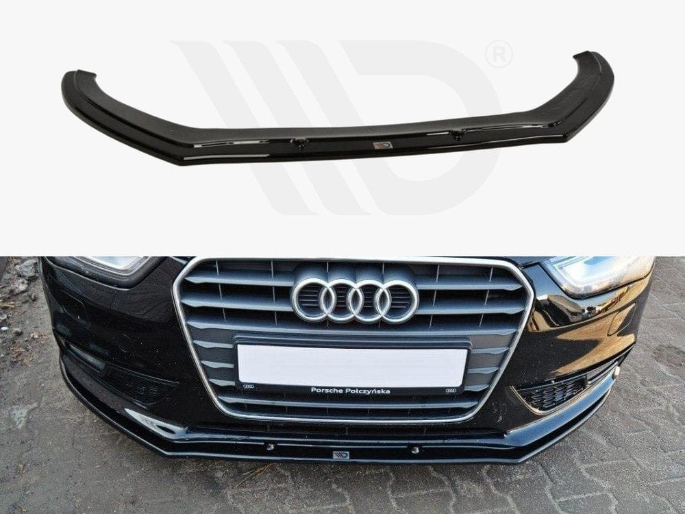 Maxton Design Textured / Yellow Front Splitter V.1 Audi A4 B8 Facelift Maxton Design SR