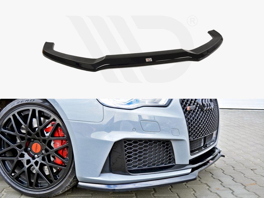 Maxton Design Textured / Yellow Front Splitter V.1 Audi RS3 8VA Sportback Pre-facelift 2015-2016 Maxton Design SR