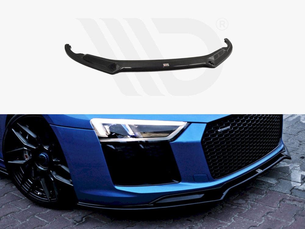 Maxton Design Textured / Yellow Front Splitter V.2 Audi R8 MK2 2015-2017 Maxton Design SR